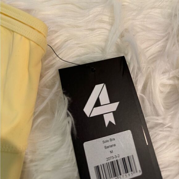 NWT Four Laps ‘Solo’ Performance Sports Bra in Banana Size M - Picture 6 of 10